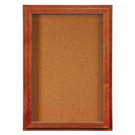 United Visual Products Outdoor Enclosed Combo Board, 72"x36", Blk Frame/Burgundy & Blue Spruce UVCB7236ODB-BURGUN-BLSPRU